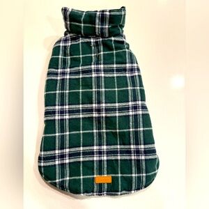 Kuoser Dog Jacket reversible green plaid/black Size large